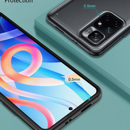 Shield Frosted Acrylic Back Shock Proof Case Cover for Xiaomi 11i HyperCharge (Black)