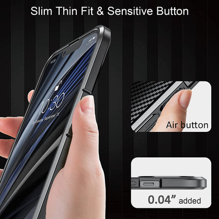 Carbon Armor Back Case Cover for Apple iPhone 13 Mini (5.4 inch) , [Military Grade Protection] Shock Proof Slim Hybrid Bumper Case (Black)
