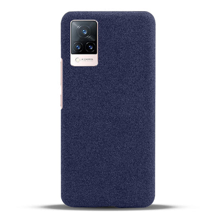 Woven Soft Fabric Case for Vivo V21 Back Cover, Shock Protection Slim Hard Anti Slip Back Cover (Blue)