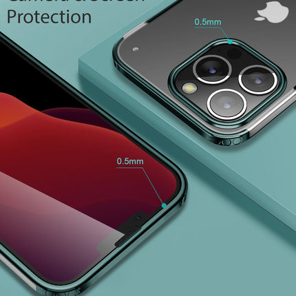 Shield Frosted Acrylic Back Shock Proof Case Cover for Apple iPhone 13 Pro Max (6.7) (Green)