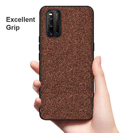 Soft Full Fabric Protective Shockproof Back Case Cover for Vivo IQOO 3 (Full Brown)
