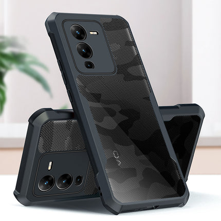 Mobizang Beetle Camouflage for Vivo V25 Pro (5G) Back Case, [Military Grade ] Shock Proof Cover (Black)