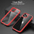 Mobizang Hawkeye Clear Back Cover for Apple iPhone 15 Pro | Camera Lens Protector Shockproof Slim Clear Case Cover (Red)