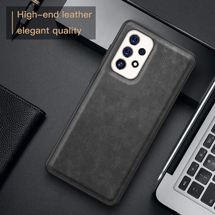 Tux Back Case For Samsung Galaxy A53 (5G) , Slim Leather Case with Soft Edge Shockproof Back Cover (Black)