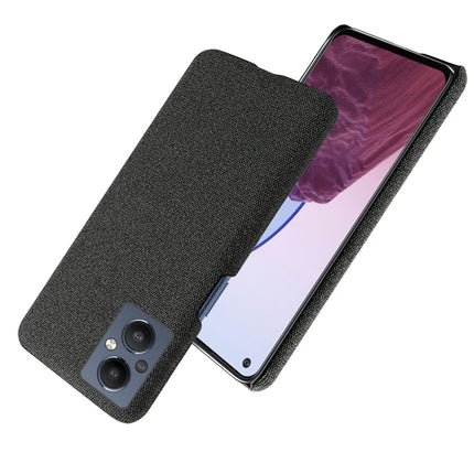 Woven Soft Fabric Case for Oppo F21 PRO (5G) Back Cover, Shock Protection Slim Hard Anti Slip Back Cover (Black)