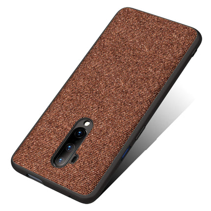 Soft Full Fabric Protective Shockproof Back Case Cover for OnePlus 7T Pro / One Plus 7T Pro (Full Brown)