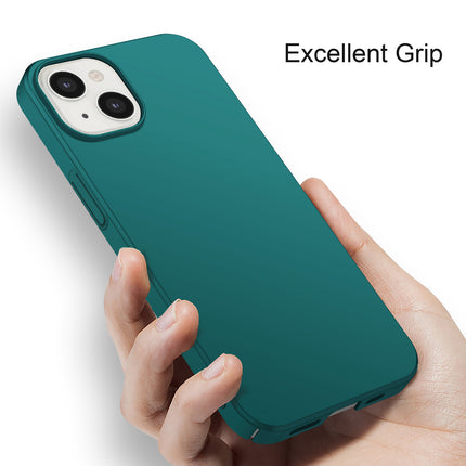 Silk Smooth Finish [Full Coverage] All Sides Protection Slim Back Case Cover for Apple iPhone 13 Mini (5.4 inch) (Green)