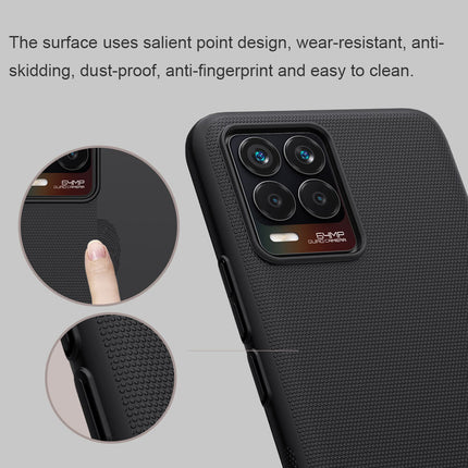 Nillkin Frosted Shield Hard Back Case Cover for Realme 8 Pro / Realme 8 (4G) (Black)