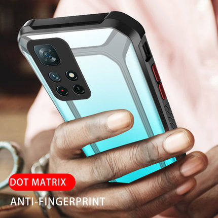 Unicorn for Redmi Note 11T (5G) Clear Back Case, [Military Grade Protection] Shock Proof Slim Hybrid Bumper Cover (Black)