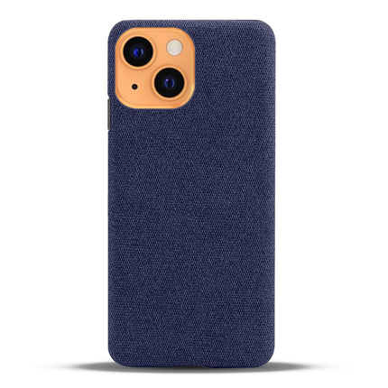 Woven Soft Fabric Case for Apple iPhone 13 Mini Back Cover, Shock Protection Slim Hard Anti Slip Back Cover (Blue)