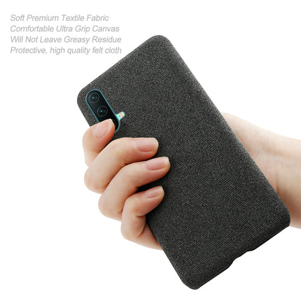 Woven Soft Fabric Case for OnePlus Nord CE (5G) /One Plus Nord CE (5G) Back Cover, Shock Protection Slim Hard Anti Slip Back Cover (Black)