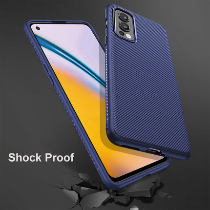 Twill Shock Proof Soft Flexible Back Case Cover for OnePlus Nord 2 (5G) / One Plus Nord 2 (5G)  (Blue)