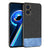 Soft Fabric & Leather Hybrid Protective Case Cover for Realme 9i (Black ,Blue)