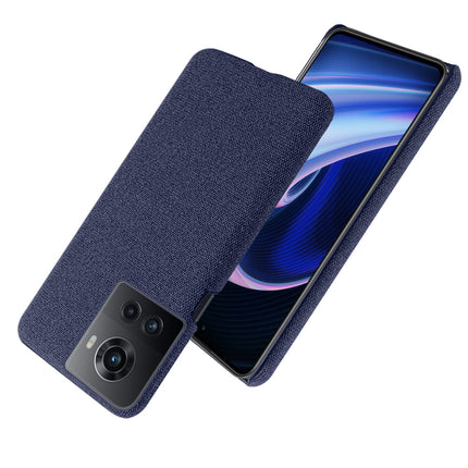 Mobizang Woven Soft Fabric Case for OnePlus 10R  Back Cover,  Shock Protection Slim Hard Anti Slip Back Cover (Blue)