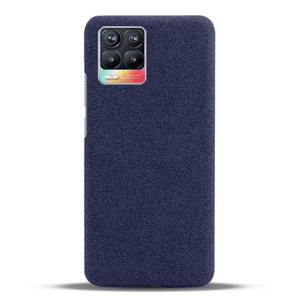 Woven Soft Fabric Case for Realme 8 Pro / Realme 8 (4G) Back Cover, Shock Protection Slim Hard Anti Slip Back Cover (Blue)