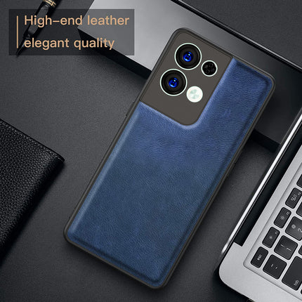 Mobizang Tux Back Case for Oppo Reno 8 Pro ,Slim Leather Case with Shockproof Back Cover (Blue)