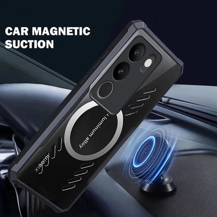 Mobizang Magnetic Heat Dissipation Gaming Back Cover For Vivo V29 / V29 PRO | Slim Shockproof Bumper Case (Black)