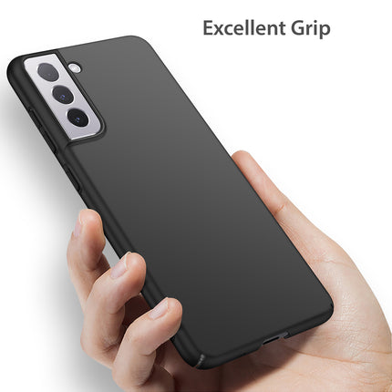 Silk Smooth Finish [Full Coverage] All Sides Protection Slim Back Cover For Samsung Galaxy S21 FE (Black)