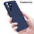 Matte Lens Protective Back Cover for Samsung Galaxy S21 Ultra , Slim Silicone with Soft Lining Shockproof Flexible Full Body Bumper Case (Blue)