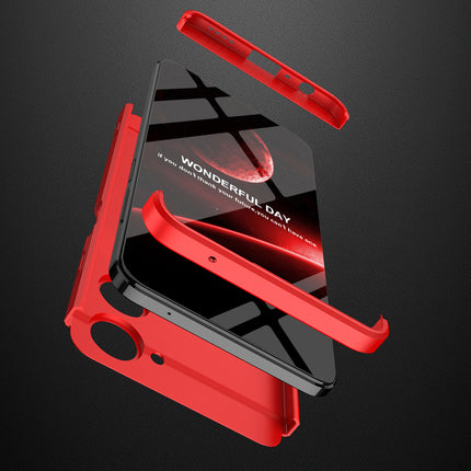Mobizang Double Dip Full 360 Protection Back Case Cover for Realme 10 Pro (Red)