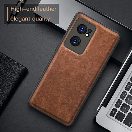 Tux Back Case for OnePlus Nord CE 2 (5G), Slim Leather Case with Soft Edge Shockproof Back Cover (Brown)