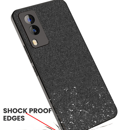 Soft Full Fabric Protective Back Case Cover for Vivo V21E (5G) (Black)