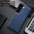 Tux Back Case For Samsung Galaxy S21 FE , Slim Leather Case with Soft Edge Shockproof Back Cover (Blue)
