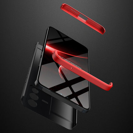 Double Dip Full 360 Protection Back Case Cover for Vivo V23 (5G) (Red , Black)