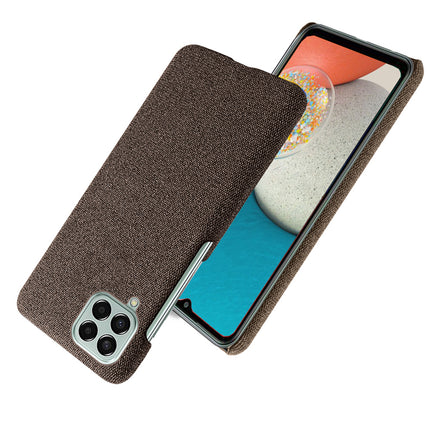 Mobizang Woven Soft Fabric Case for Samsung Galaxy M53 (5G) Back Cover, Shock Protection Slim Hard Anti Slip Back Cover (Brown)