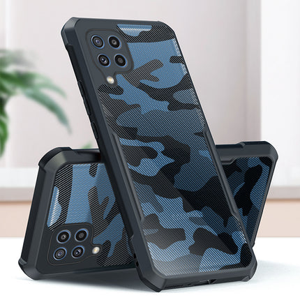 Beetle Camouflage for Samsung Galaxy A22 (4G) Back Case, [Military Grade Protection] Shock Proof Slim Hybrid Bumper Cover (Black)