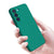 Matte Lens Protective Back Cover for Samsung Galaxy S22, Slim Silicone with Soft Lining Shockproof Flexible Full Body Bumper Case (Green)