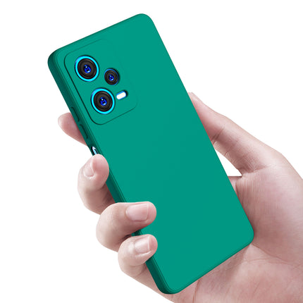 Mobizang Matte Protective Lens Flexible Back Cover for Redmi Note 12 | Slim Silicone with Soft Lining Shockproof Full Body Bumper Case (Green)