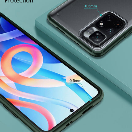 Shield Frosted Acrylic Back Shock Proof Case Cover for Xiaomi 11i HyperCharge (Green)