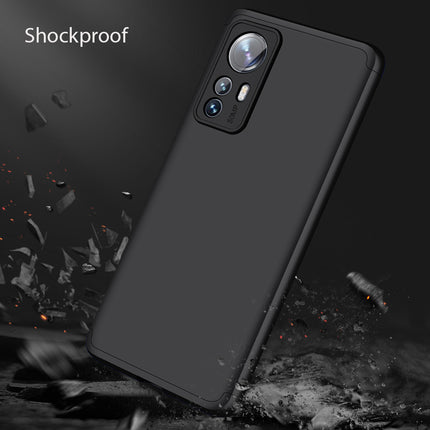 Mobizang Double Dip Full 360 Protection Back Case Cover for Redmi Note 12 Pro Plus (Black)