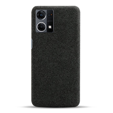 Mobizang Woven Soft Fabric Case for Oppo F21 PRO, 4G Back Cover,  Shock Protection Slim Hard Anti Slip Back Cover (Black)