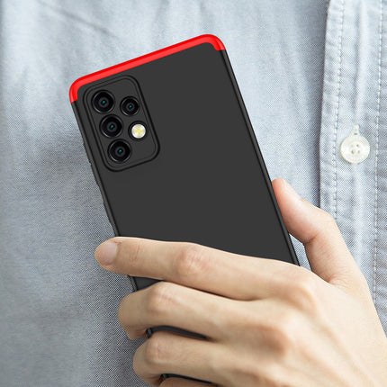 Double Dip Full 360 Protection Back Case Cover for Samsung Galaxy A72 (Red,Black)