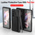 Leather Case With S Pen Holder for Samsung Galaxy Z Fold3 , 360 Full Body Protection Cover, Black