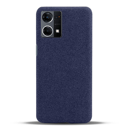 Mobizang Woven Soft Fabric Case for Oppo F21 PRO, 4G Back Cover,  Shock Protection Slim Hard Anti Slip Back Cover (Blue)