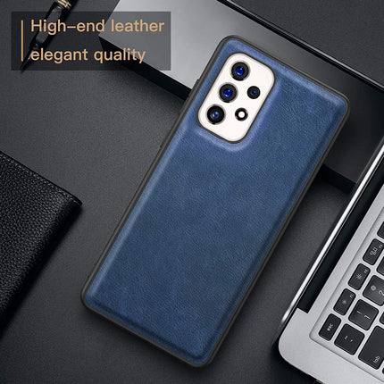 Tux Back Case For Samsung Galaxy A53 (5G) , Slim Leather Case with Soft Edge Shockproof Back Cover (Blue)