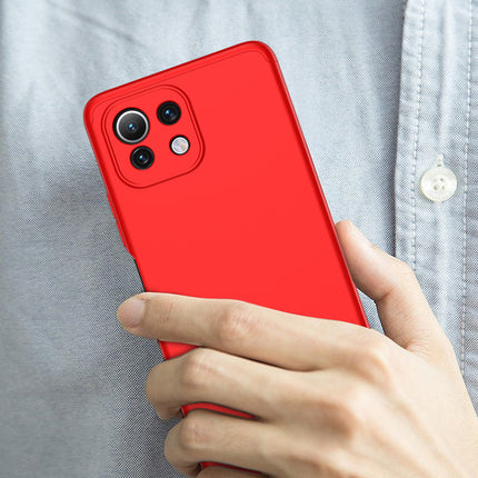 Double Dip Full 360 Protection Back Case Cover for Xiaomi Mi 11 Lite (Red)