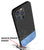 Mobizang Soft Fabric & Leather Hybrid Protective Back Cover for Apple iPhone 15 Pro | Shockproof Slim Hard Anti Slip Back Case (Black::Blue)