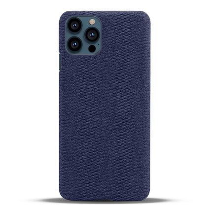 Woven Soft Fabric Case for Apple iPhone 13 Pro Max  Back Cover, Shock Protection Slim Hard Anti Slip Back Cover (Blue)