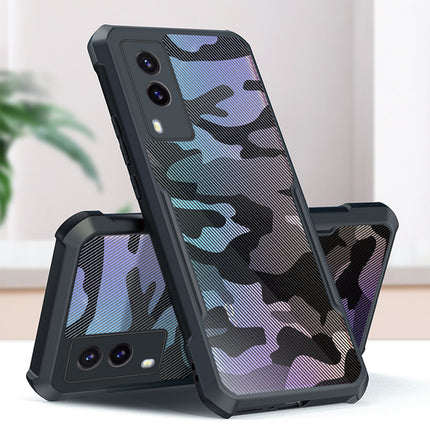 Beetle Camouflage for Vivo V21E (5G) Back Case, [Military Grade Protection] Shock Proof Slim Hybrid Bumper Cover (Black)