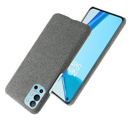 Woven Soft Fabric Case for OnePlus 9R / One Plus 9R Back Cover, Shock Protection Slim Hard Anti Slip Back Cover (Grey)