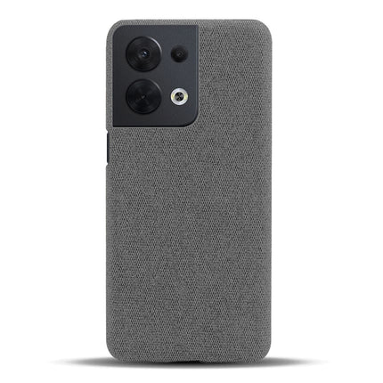 Mobizang Woven Soft Fabric Case for Oppo Reno 8 (5G) Back Cover, Shock Protection Slim Hard Anti Slip Back Cover (Grey)