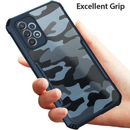 Beetle Camouflage for Samsung Galaxy M32 (5G) Back Case, [Military Grade Protection] Shock Proof Slim Hybrid Bumper Cover (Blue)