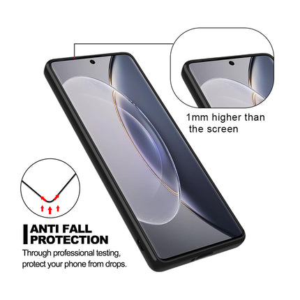 Mobizang Razor Wallet Back Case for Vivo X90 Pro (5G) | Slim PU Leather & Fabric Cover with Inbuilt Card Pocket (Brown)