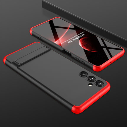 Mobizang Double Dip Full 360 Protection Back Case Cover With Stand for Samsung Galaxy F54 (5G) (Red::Black)