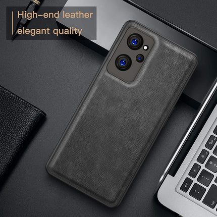 Tux Back Case for Realme 9i, Slim Leather Case with Soft Edge Shockproof Back Cover (Black)