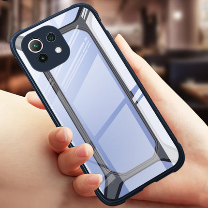 Unicorn for Xiaomi Mi 11 Lite Clear Back Case, [Military Grade Protection] Shock Proof Slim Hybrid Bumper Cover (Blue)